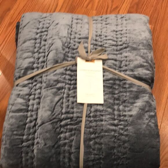 Anthropologie Lustered Velvet Alastair Twin Quilt - Picture 11 of 13